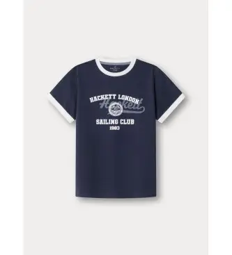 per ragazzo HK5000030 Maglietta blu navy del Sailing Club del 1983 (K02), Nero, Casual, Cotone, Manica corta, moda per bambi