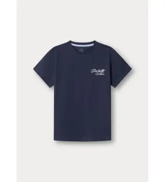 per ragazzo HK5000046 Maglietta Sailing BK Boat Tee Navy (K02), Casual, Cotone, Manica corta, moda per bambini