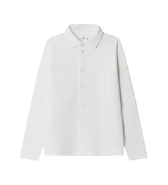 per ragazzo HK5500005 Camicia bianca in piquet a maniche lunghe (11años= 146cm), Bianco, Cotone, Classico, Manica lunga, mod