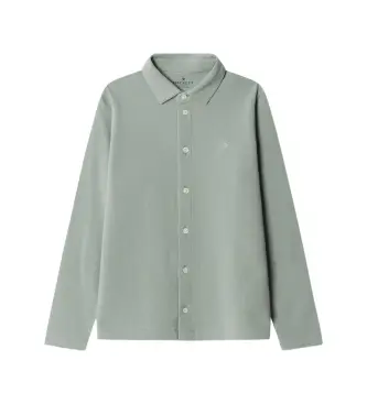 per ragazzo HK5500005 Camicia piqué verde salvia LS (5años= 109cm), Blu, Casual, Cotone, Manica corta, moda per bambini