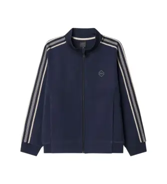 per ragazzo HK5800037 Felpa blu navy HS Tape Track FZ (2 años = cm), Casual, Cotone, Manica lunga, moda per bambini