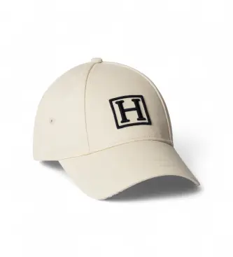 per uomo HM0400070 Cappellino bianco sporco con logo H (OSFA), Casual, Cotone