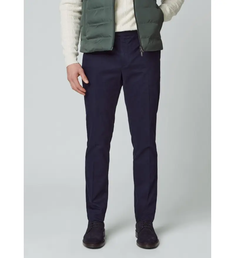 per uomo HM212487 Pantaloni chino blu navy Kensington (38/28), Casual, Cotone