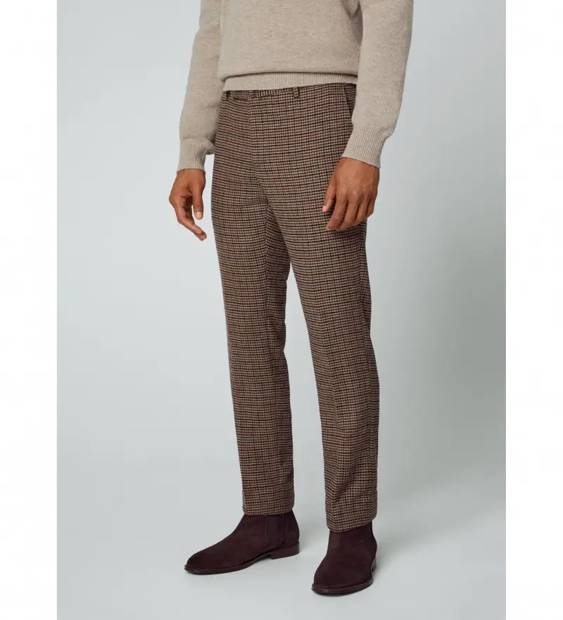 per uomo HM212522 Pantaloni marroni autunnali (34/34), Marrone, Casual, Poliestere