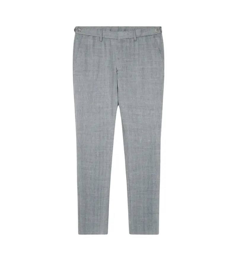 per uomo HM212624 Pantaloni grigi a spina di pesce (34/34), Casual, Grigio, Lino