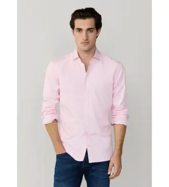 per uomo HM3010537 Camicia a righe su misura Bengala City Fit rosa (L), Casual, Da sera, Cotone, Classico, Manica lunga