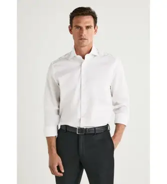 per uomo HM304529 Camicia in popeline bianco (150), Casual, Manica lunga, Cotone biologico, Sostenibile