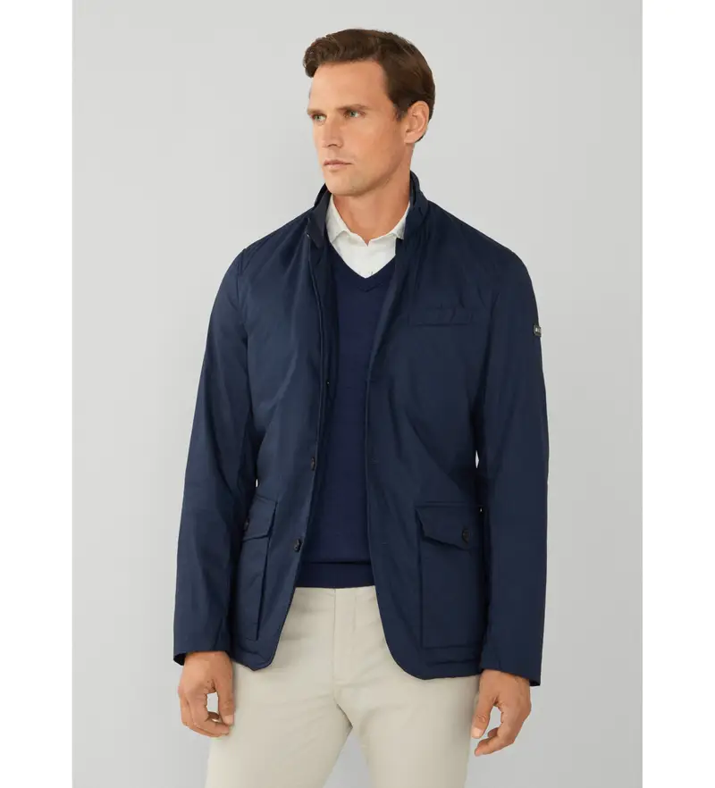 per uomo HM403115 Giacca tecnica blu navy (XL), Casual, Poliestere
