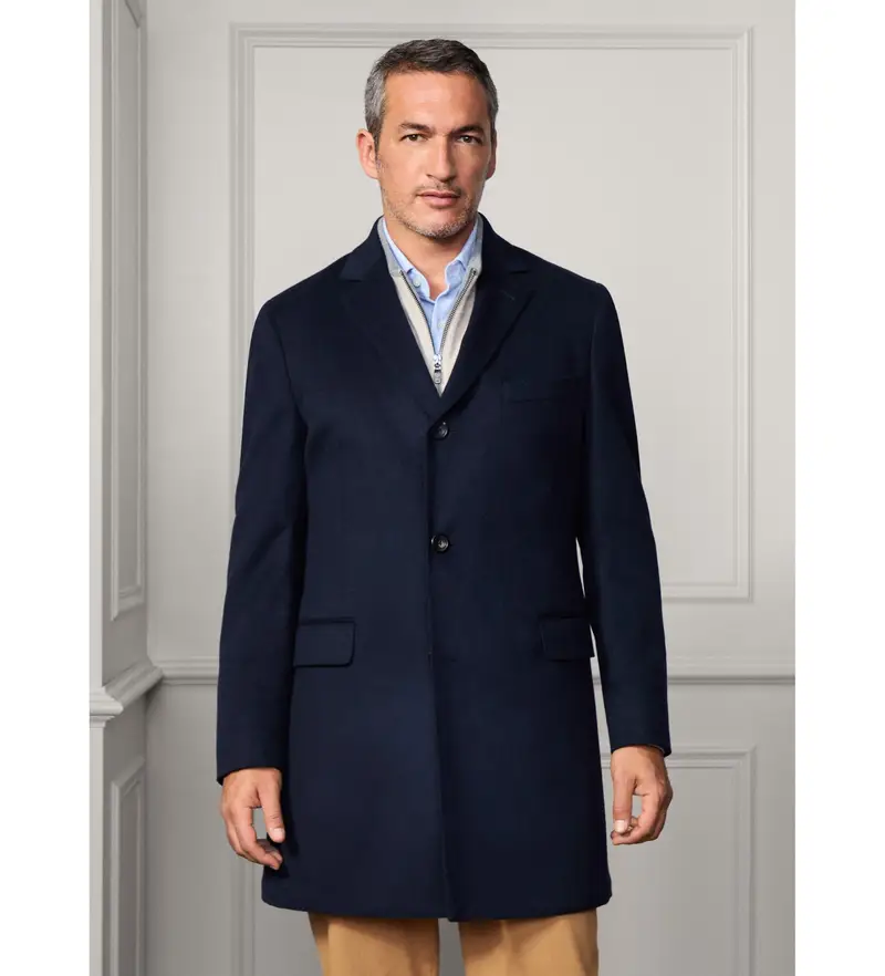 per uomo HM403198 Cappotto blu navy Savile (38/32), Casual, Chachemire