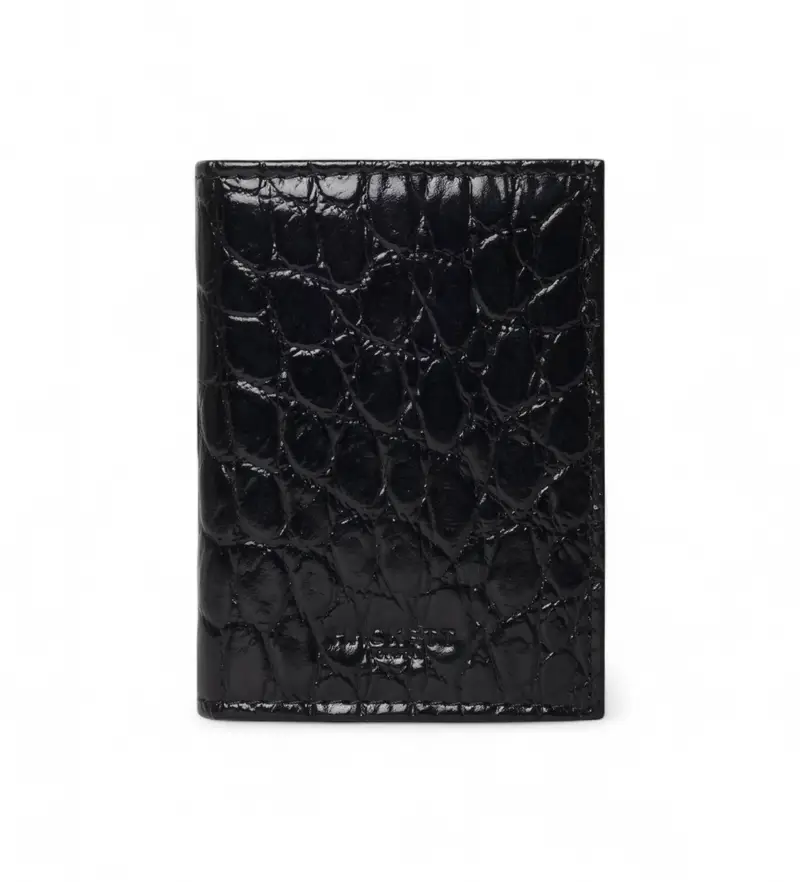 per uomo. HM413580 Portafoglio in coccodrillo nero (OSFA), Casual, Pelle