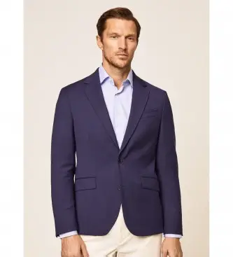per uomo HM443170 Blazer blu scuro con bottoni (48/32), Casual, Da sera, Classico, Poliestere, Manica lunga, Navy