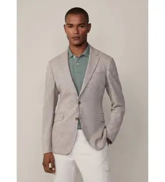 per uomo HM443391 Beige American Lin (40/32), Casual, Lino, Classico