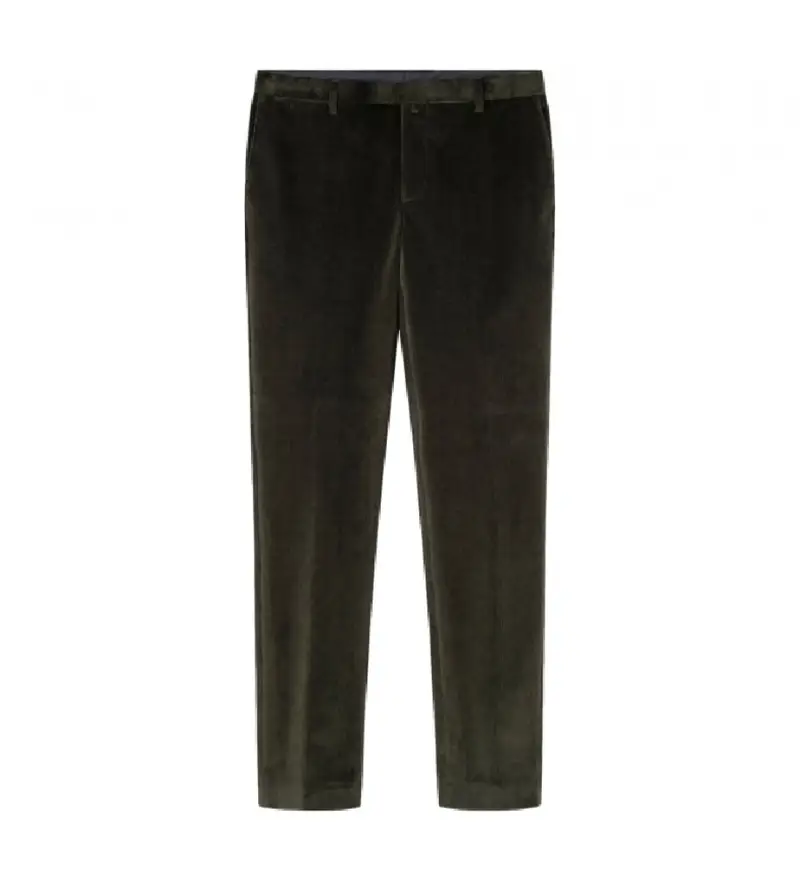 per uomo HM470475 Pantaloni in corda verde (33/32), Casual, Cotone