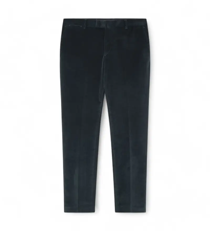 per uomo. HM470545 Pantaloni in cordoncino elasticizzato verde (36/32), Casual, Cotone