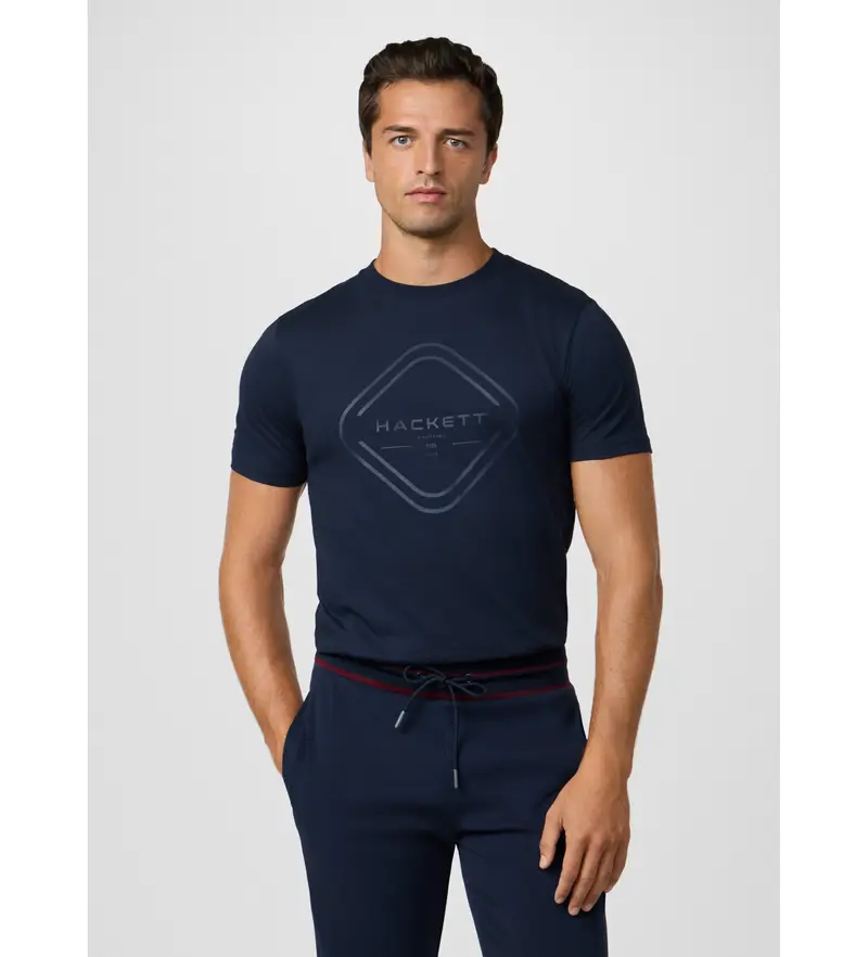 per uomo HM5000028 Maglietta Club House Marino (L), Casual, Cotone, Manica corta, Navy