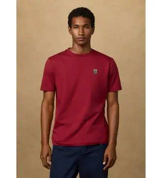 per uomo HM5000063 T-shirt rossa con logo classico (L), Rosso, Casual, Cotone, Manica corta