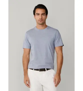 per uomo HM5000081 Maglietta a righe blu (L), Casual, Cotone, Manica corta