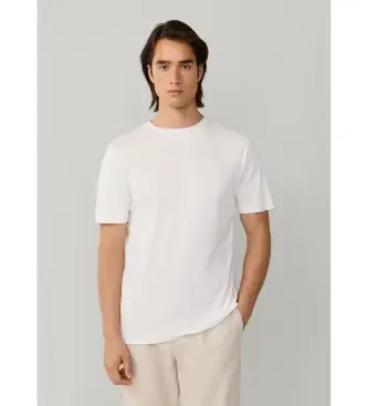 per uomo HM5000088 T-shirt da viaggio bianca dalla vestibilità classica (S), Bianco, Casual, Manica corta, Lyocell