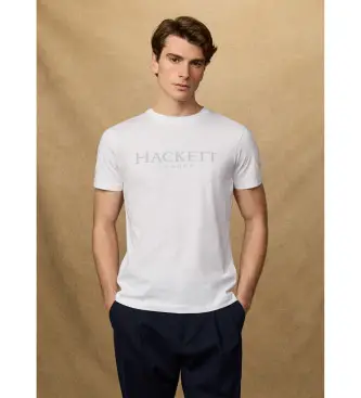 per uomo HM5000091 T-shirt bianca con logo classico (L), Bianco, Casual, Cotone, Manica corta