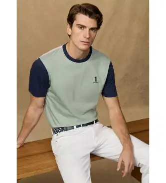 per uomo HM5000095 T-shirt verde Heritage NBR (3XL), Casual, Cotone, Manica corta