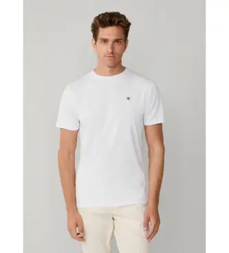 per uomo HM5000100 T-shirt bianca con logo dalla vestibilità classica (L), Bianco, Casual, Cotone, Manica corta
