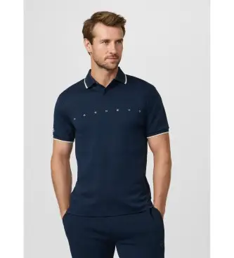 per uomo HM5600120 Polo con logo blu navy vestibilità classica (L), Casual, Cotone, Manica corta