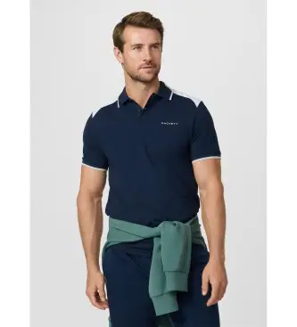 per uomo HM5600123 Polo HS Colour Block blu navy (L), Cotone, Classico, Manica corta