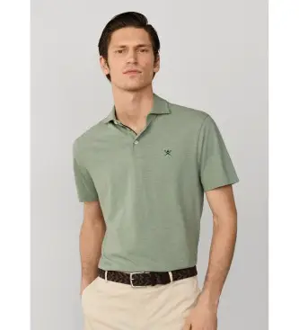 per uomo HM5600127 Polo Swim Rose in lino verde (L), Cotone, Classico, Manica corta