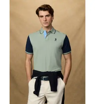 per uomo HM5600133 Polo Heritage H Quad verde (3XL), Casual, Cotone, Manica corta