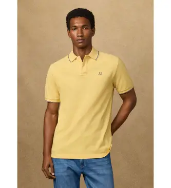 per uomo HM5600136 Polo Heritage Fit Classic Giallo (S), Casual, Cotone, Manica corta