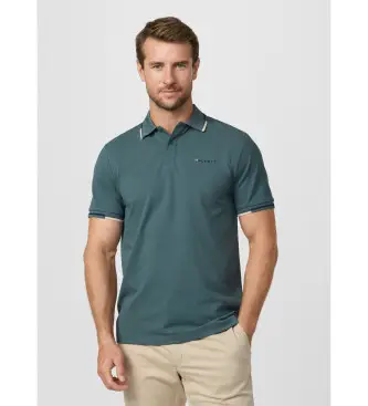 per uomo HM5600144 Polo a maniche corte con finiture dalla vestibilità classica, verde (S), Casual, Cotone, Manica corta
