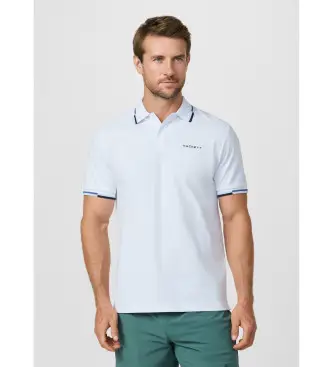 per uomo HM5600144 Polo bianca a maniche corte con finiture dalla vestibilità classica (S), Bianco, Casual, Cotone, Manica c