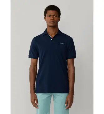 per uomo HM5600146 Polo con finiture da spiaggia, vestibilità classica, blu navy (S), Casual, Cotone, Manica corta