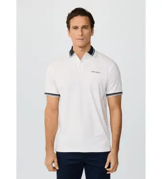 per uomo HM5600149 polo classica bianca club fit (S), Bianco, Casual, Cotone, Manica corta