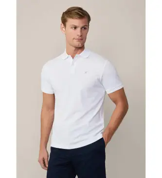 per uomo HM562363 Polo bianca in piqué vestibilità slim (S), Bianco, Casual, Cotone, Manica corta