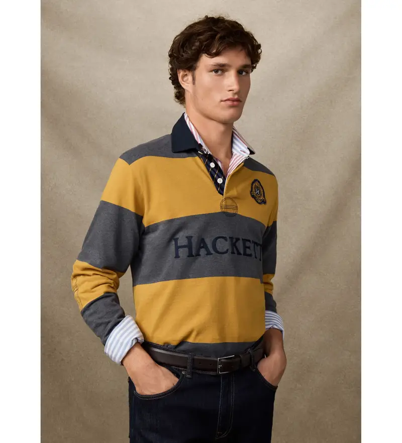 Hackett London Polo Uomo Giallo 4146121