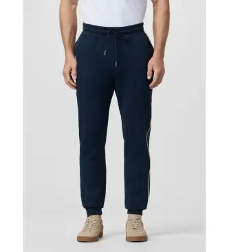 per uomo HM5800085 Pantaloni jogger in pile con logo blu navy (S), Casual, Cotone