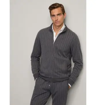 per uomo HM581309 Felpa realizzata in felpa di cotone grigia (XL), Casual, Grigio