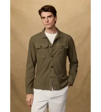 per uomo HM6000012 Giacca soprabito Green Heritage (M), Casual, Verde, Manica lunga, Lyocell