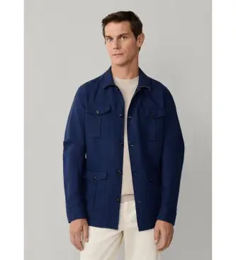 per uomo HM6000021 soprabito in lino blu navy (3XL), Casual