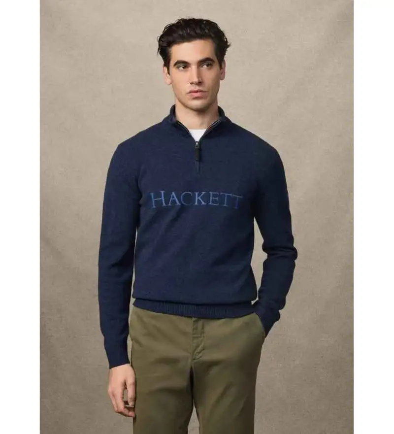 per uomo HM7000054 Jersey Heritage No 1 Blu Navy (XL), Casual, Lana