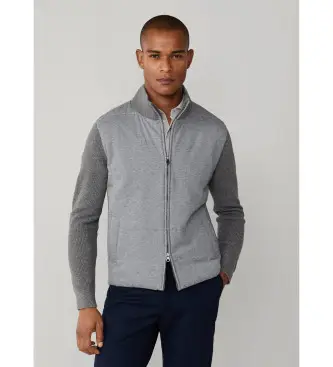 Hackett London Cardigan Uomo Grigio 4188199