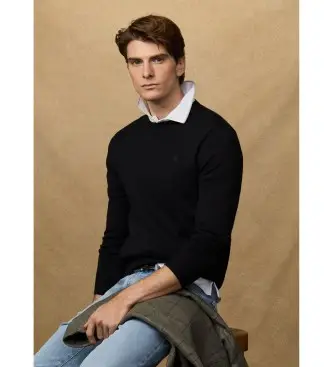 per uomo HM7000116 Maglia nera essenziale (3XL), Nero, Cotone, Classico