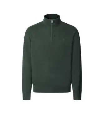 per uomo HM7000117 Maglia Essential Zip verde (S), Casual, Cotone