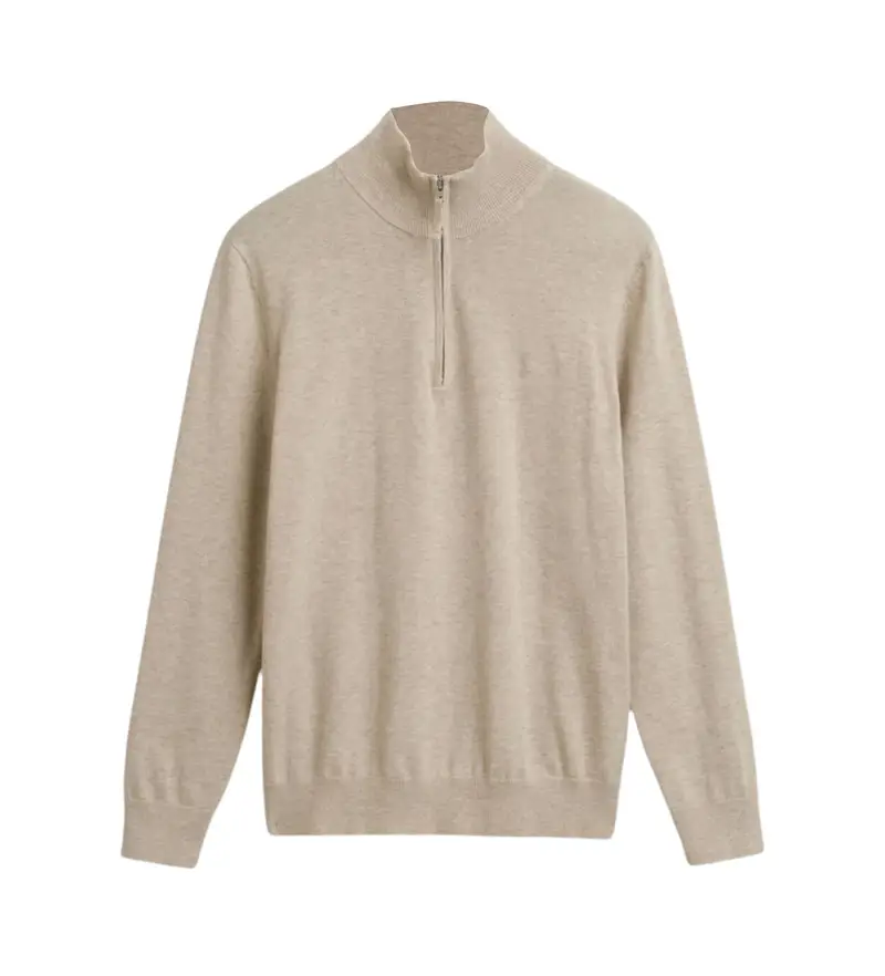 per uomo HM7000144 Maglia di cotone beige Hzip (M), Casual