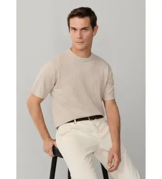 per uomo HM7000172 T-shirt di lino beige (3XL), Cotone, Classico, Manica corta