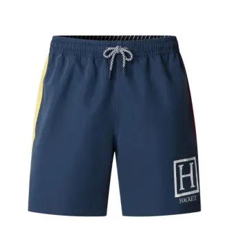 per uomo HMB100021 costume da bagno a righe blu navy htg (L), Beachwear, Poliestere