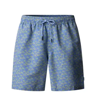 per uomo HMB100054 Costume da bagno Palms Blue (L), Casual, Poliestere Blu