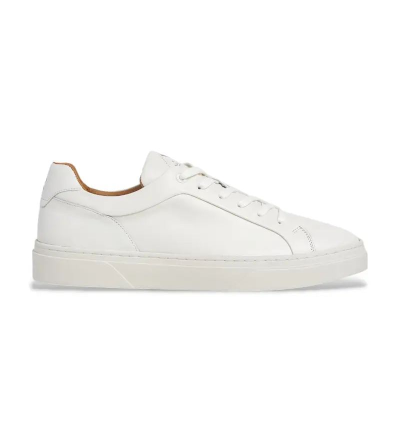 per uomo. HMS200024 Sneakers in pelle bianca Hackney Class (44), Bianco, Basso, Stringhe, Casual