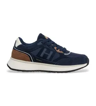 per uomo HMS200031 Sneakers in pelle blu navy Otto Run (42), Basso, Stringhe, Casual